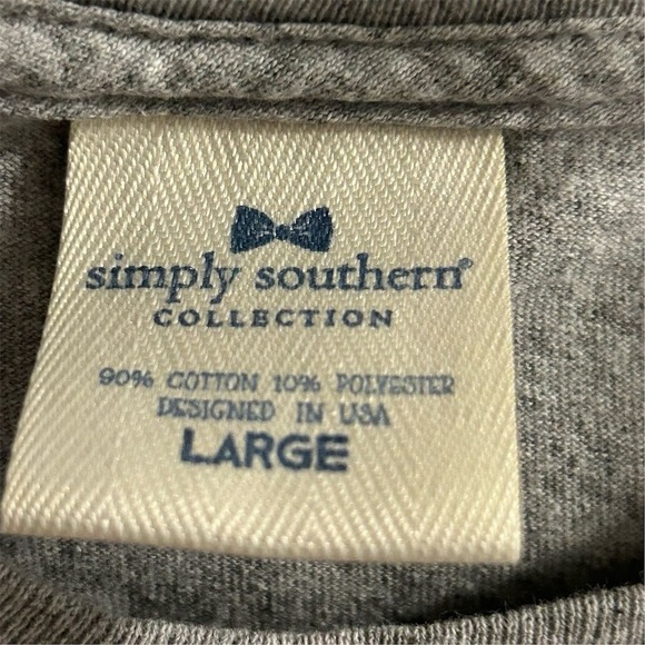 Simply Southern Unisex Graphic Long Sleeve T-Shirt Gray Size L Hey Deer - Picture 5 of 11